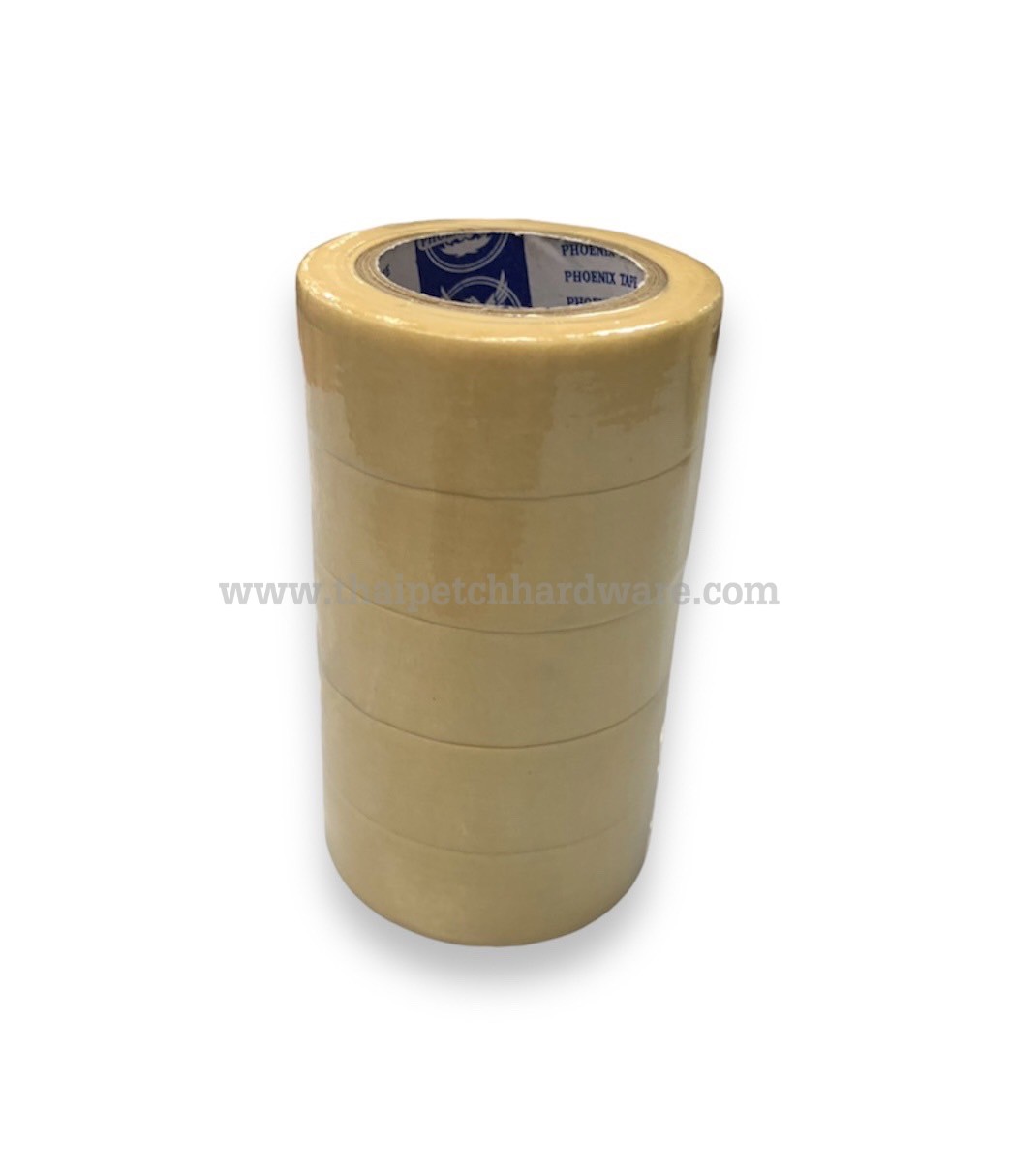 กระดาษกาว เทปกระดาษ เทปกาวย่น MASKING TAPE  ขนาด 3/4นิ้ว ขายยกแพ็ค (5 ม้วน)