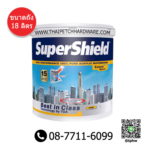 สีน้ำภายนอก เนียน ทีโอเอ ซุปเปอร์ชิลด์ (ถัง 18 ลิตร) TOA Supershield