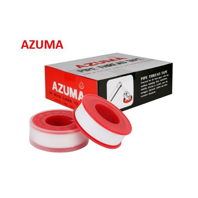เทปพันเกลียว ยี่ห้อ อซูม่า Azuma หนา 0.075 มม. ยาว 10 เมตร (กล่อง100ม้วน) | ซื้อ 2 ชิ้น ส่งฟรี