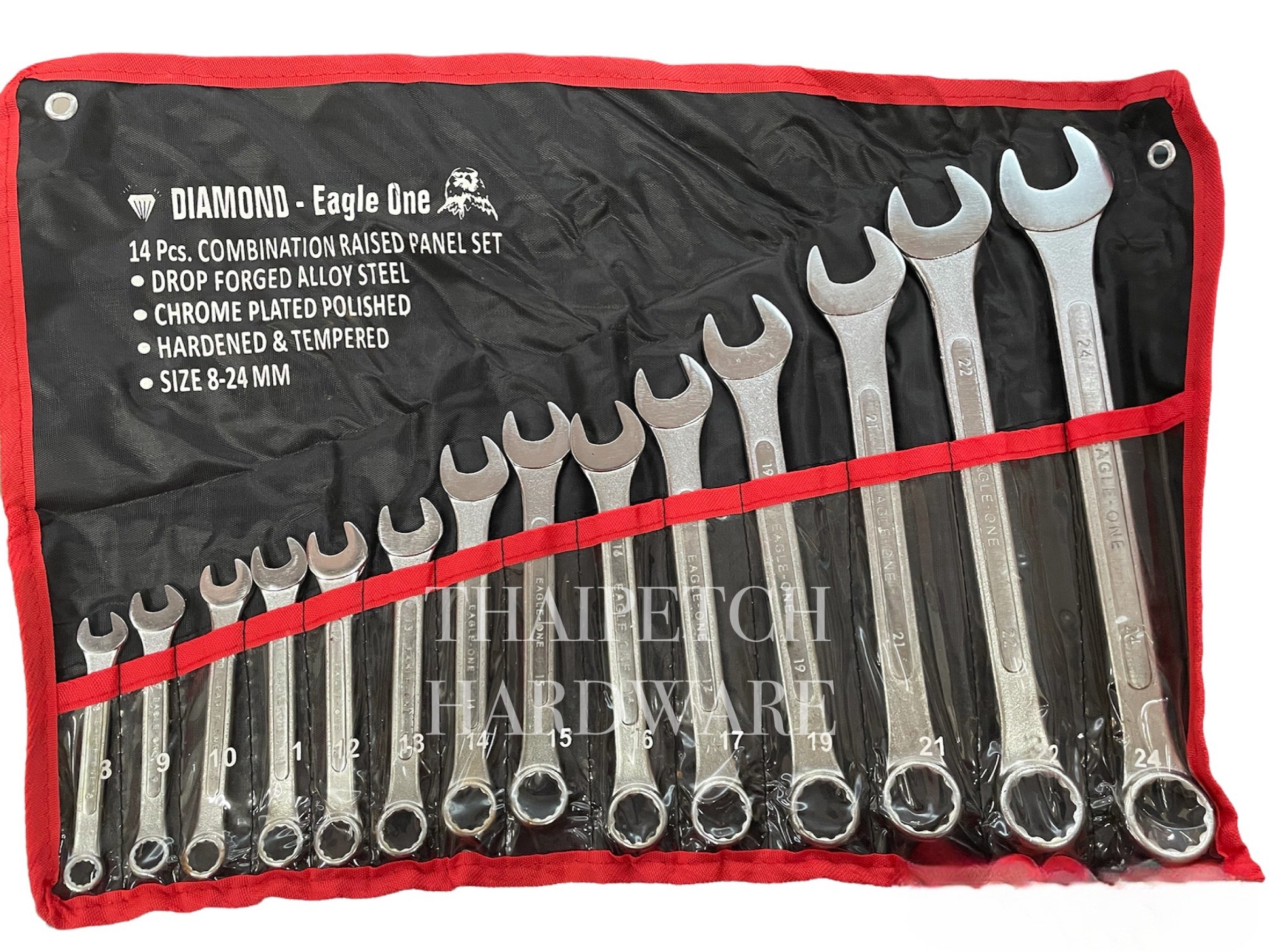 Eagle One ประแจแหวนข้างปากตาย 8-24 mm. (14 ชิ้นต่อชุด) 