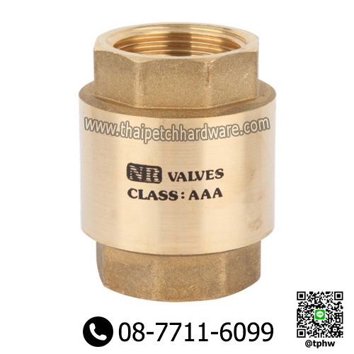 เช็ควาล์ว ทองเหลือง ยี่ห้อ ยอร์ค YORK ระบบสปริง ขนาด 1.1/2 นิ้ว (ผลิตในประเทศอิตาลี)